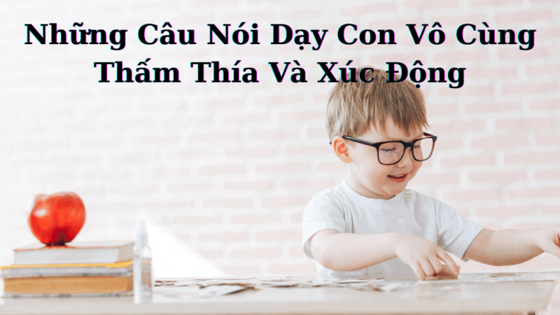 Những Câu Nói Dạy Con Vô Cùng Thấm Thía Và Xúc Động