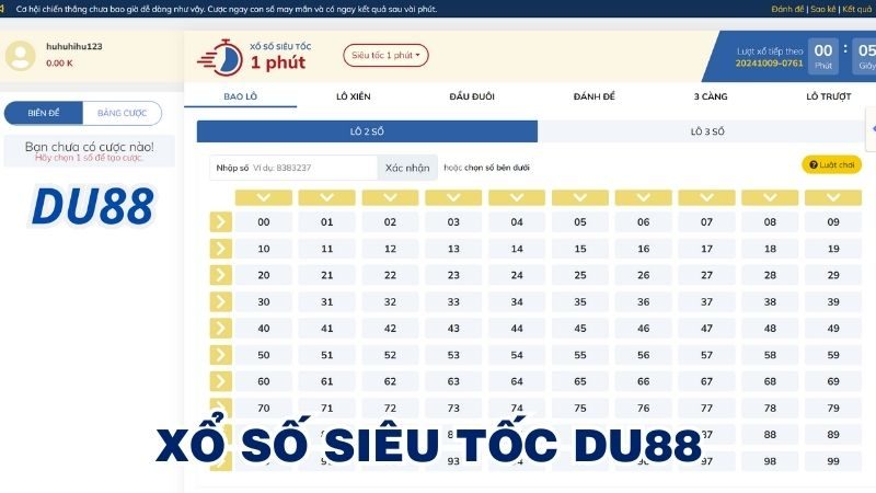 Xổ Số Siêu Tốc Du88